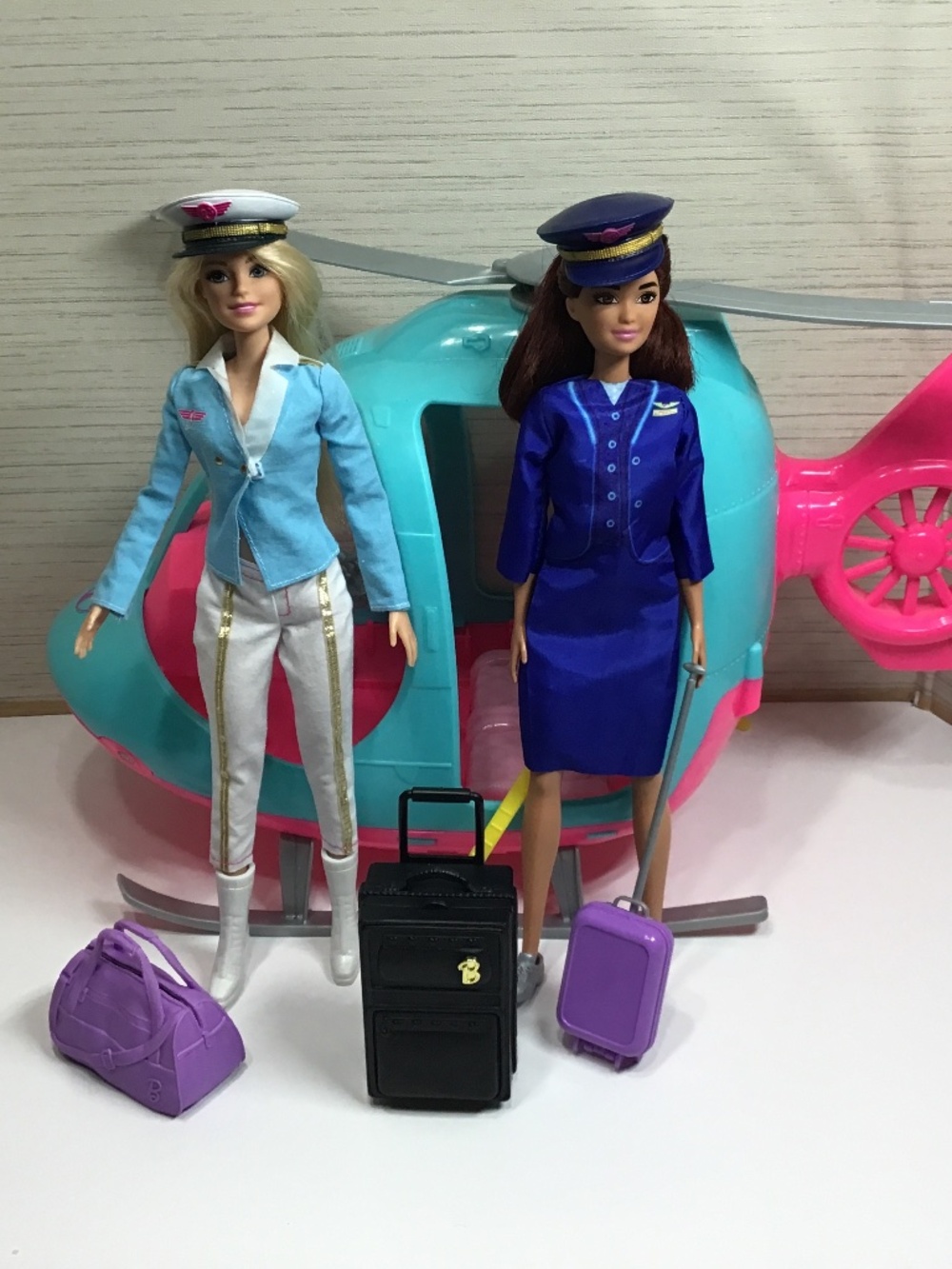 Barbie Dolls and Helicopter
